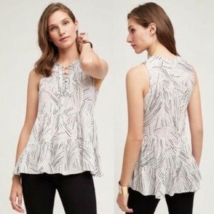 Anthropologie floreat anafa tiered printed top